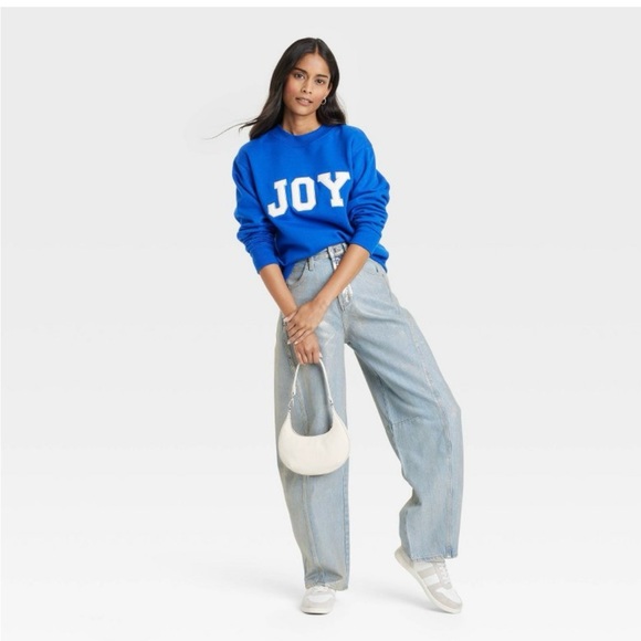 Women's JOY Sweatshirt - Universal Thread Cobalt Blue New with tag - Picture 3 of 10